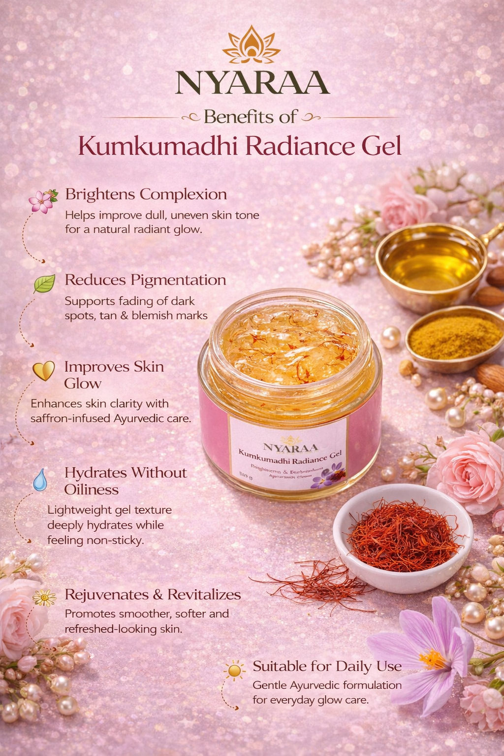 Kumkumadhi Radiance Gel (Saffron Gel)