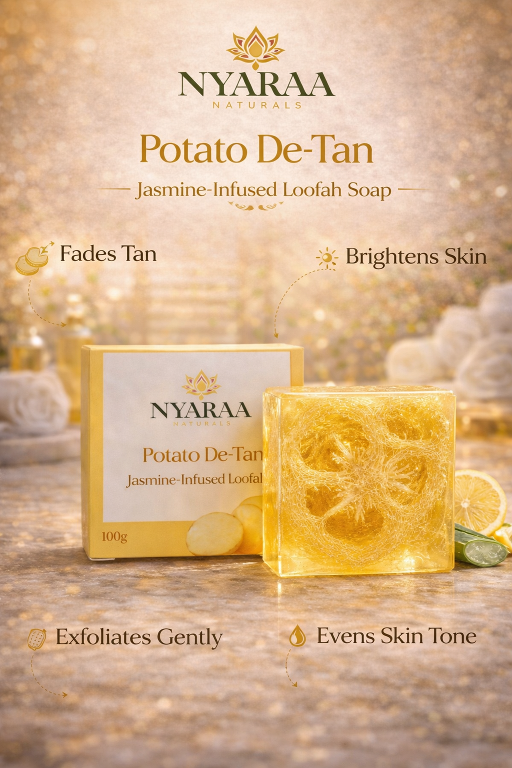 Natural Loofah in Potato Soap