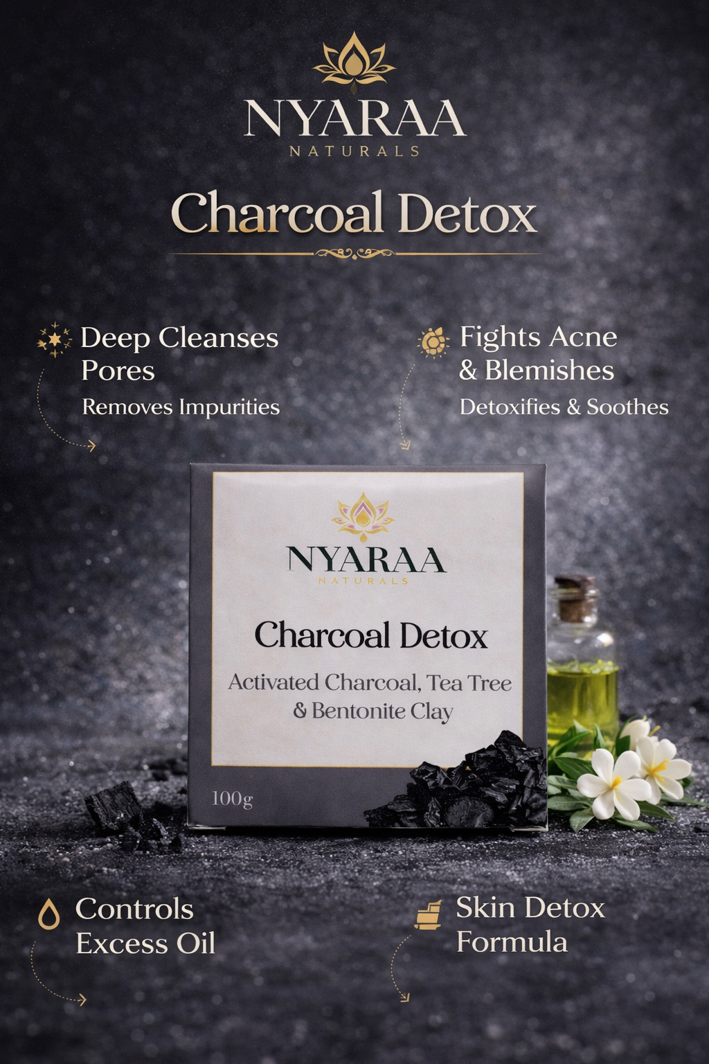 Charcoal Detox Soap with Tea Tree & Lemongrass